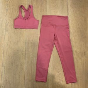 Zella Pink Sports Bra and Leggings Set